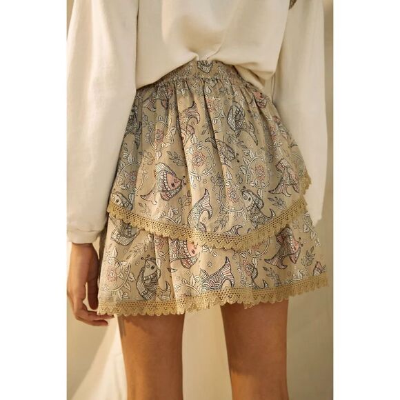 Anthropologie x Let Me Be Kenna Mini Skirt Size 10P - Picture 3 of 9